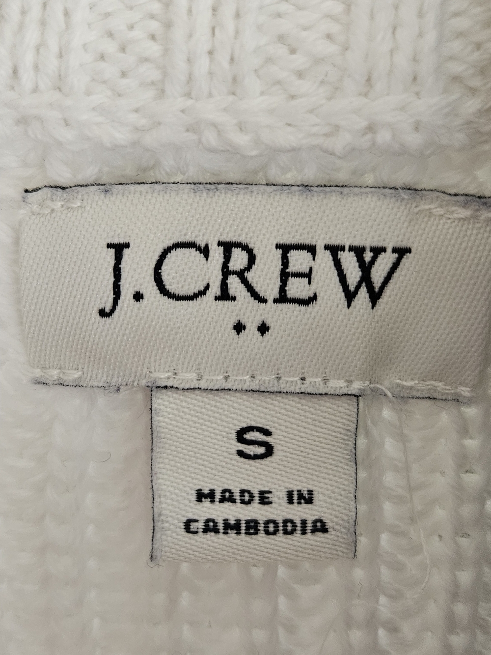 J. Crew White & Navy Striped Cowl-Neck Button-Shoulder Sweater - Picture 11 of 12
